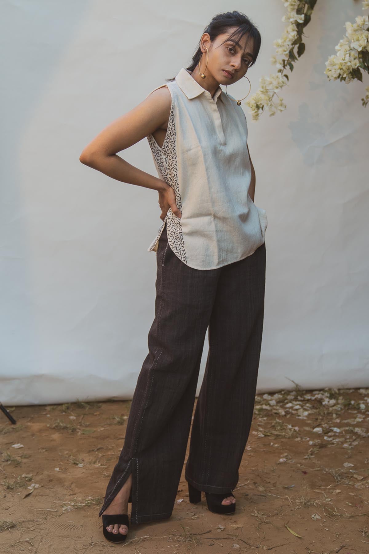 Buy Designer Halter Neck Cotton Top By Lafaani